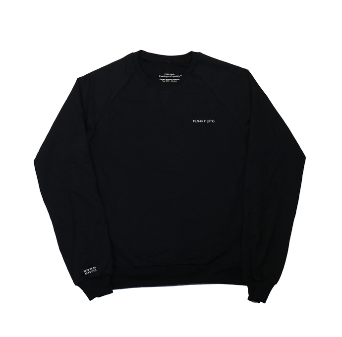 Current Currency<br>Local price sweatshirt<br>Black, 2018