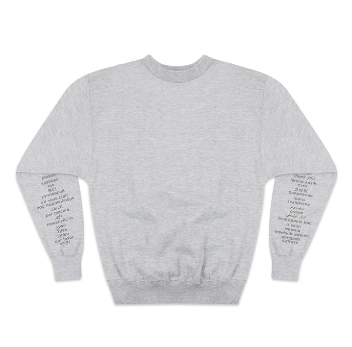 Good Habits<BR>Gestural sweatshirt<br>Print / Grey, 2018