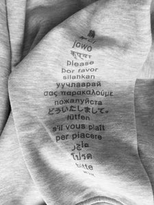 Good Habits<BR>Gestural sweatshirt<br>Print / Grey, 2018