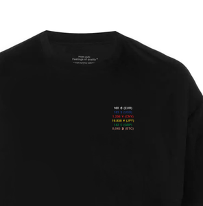 Current Currency<br>Global price t-shirt<br>Black, 2019