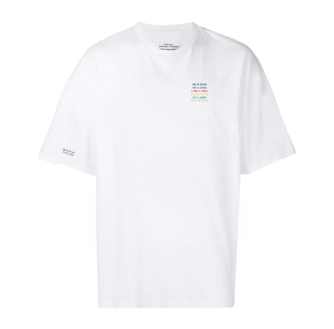 Current Currency<br>Global price t-shirt<br>White, 2019